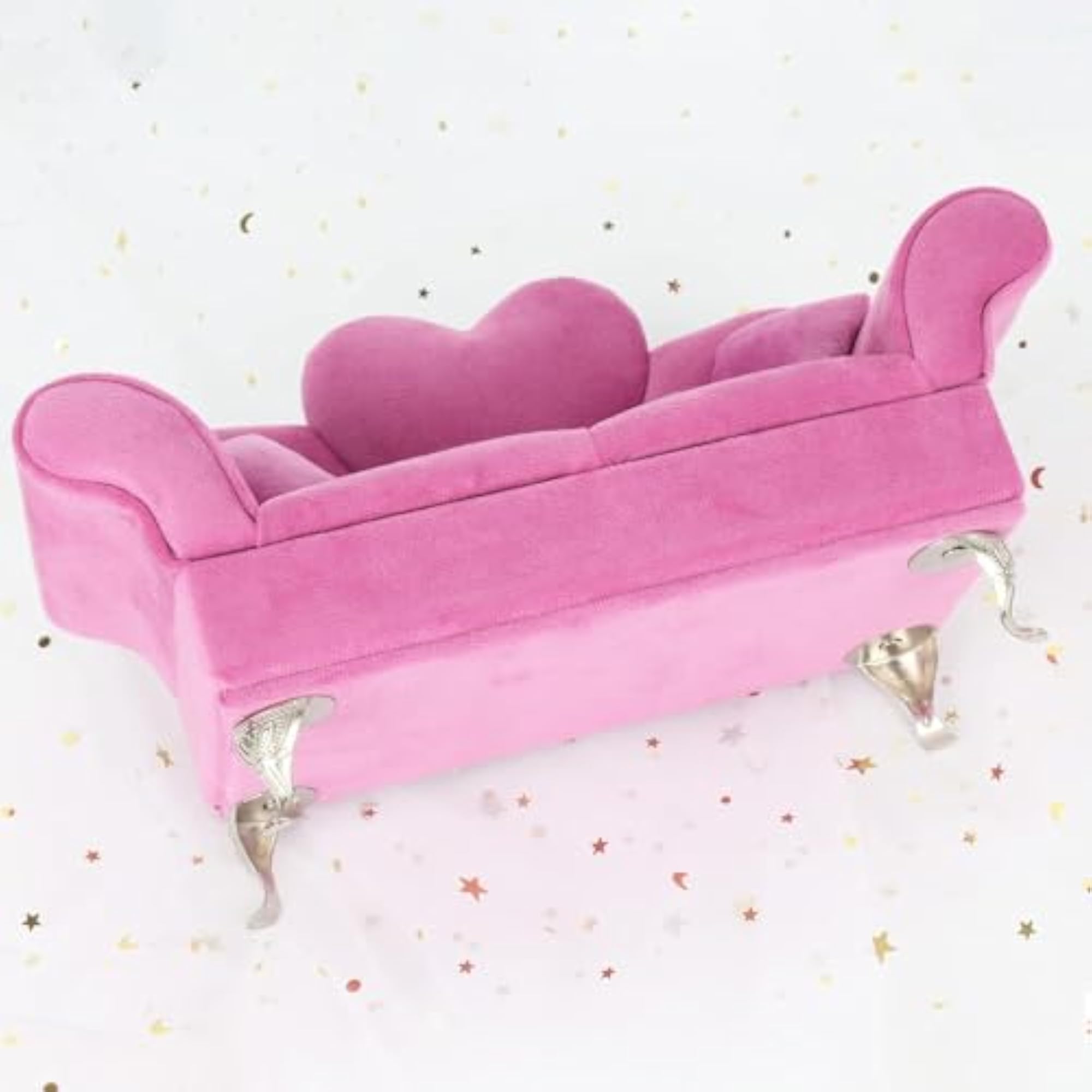 Mini Floral Jewelry Box Organizer for Cute Dolls Accessories
